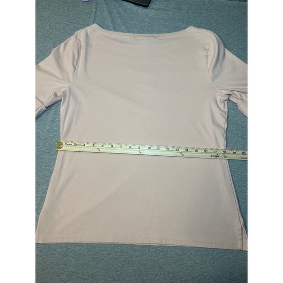 LAUREN Ralph Lauren Womens Pink Boat Neck Cuffed Sleeve T Shirt Top XL - Picture 9 of 10